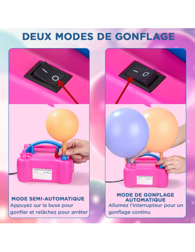 Gonfleur de Ballons Électrique Pompe pour Fêtes...