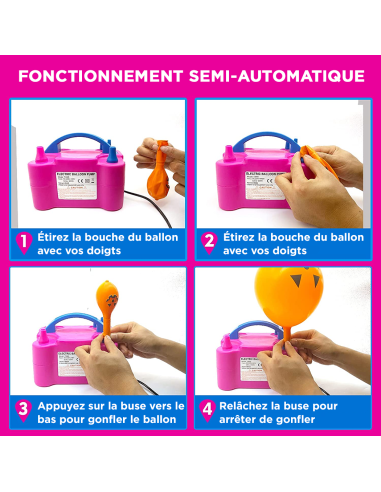 Gonfleur de Ballons Électrique Pompe pour Fêtes...