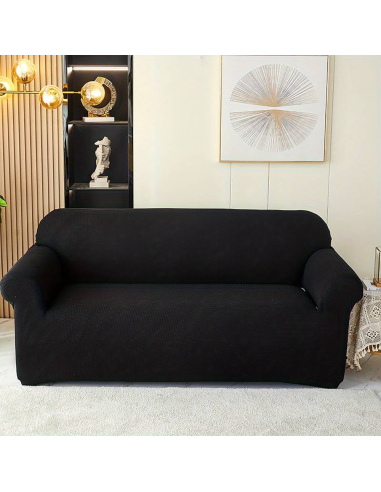 Housse de canapé 3 places avec élastique, uni,...