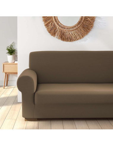 Housse de canapé 4 places avec élastique, unie,...