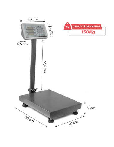 Balance industrielle 150 kg professionnelle à...