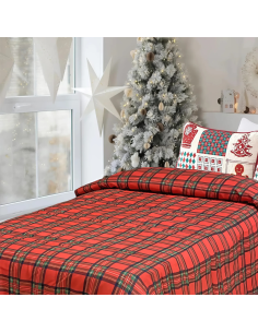 Trapunta de Noël Matrimoniale Double Face Tartan et... 2