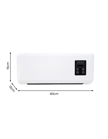 Radiateur Électrique Mural 2200W Chauffage de Salle de Bain avec Télécommande