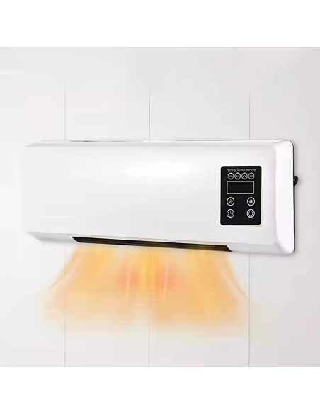 Radiateur Électrique Mural 2200W Chauffage de Salle de Bain avec Télécommande