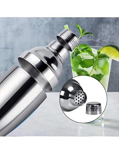 Set de Cocktail 8 Pièces Shaker en Acier 750ml...