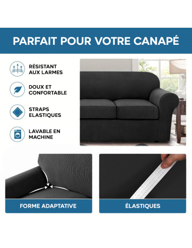 Housse de fauteuil 1 place avec élastique,...