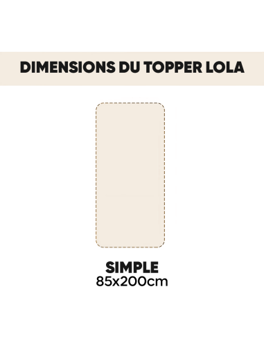 Topper Matelas Simple LOLA Protège-matelas Une...