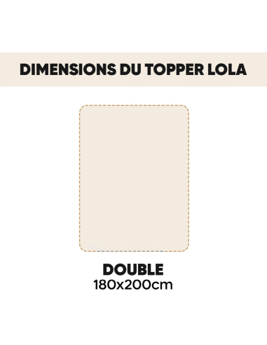 Topper pour Matelas Double LOLA Protège-matelas...