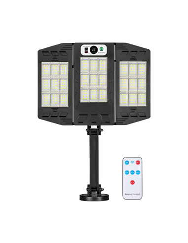 Mini lampe solaire 3 panneaux intégrés 216 LED...