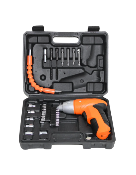 Mini Perceuse Visseuse 3.6V Batterie Rechargeable Kit 45 Accessoires et Mallette