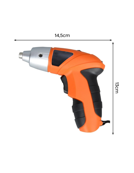 Mini Perceuse Visseuse 3.6V Batterie Rechargeable Kit 45 Accessoires et Mallette