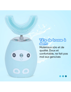 Brosse à dents électrique pour enfants en silicone doux,... 2