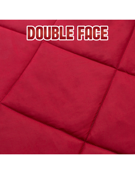 Couette Double en Tissu Velours TARTAN Duvet Hiver de Noël