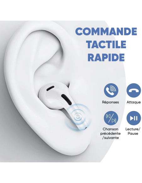 Écouteurs A9 Pro Bluetooth 54 sans fil affichage LED tactile son HI FI