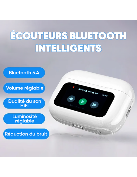 Écouteurs A9 Pro Bluetooth 54 sans fil affichage LED tactile son HI FI
