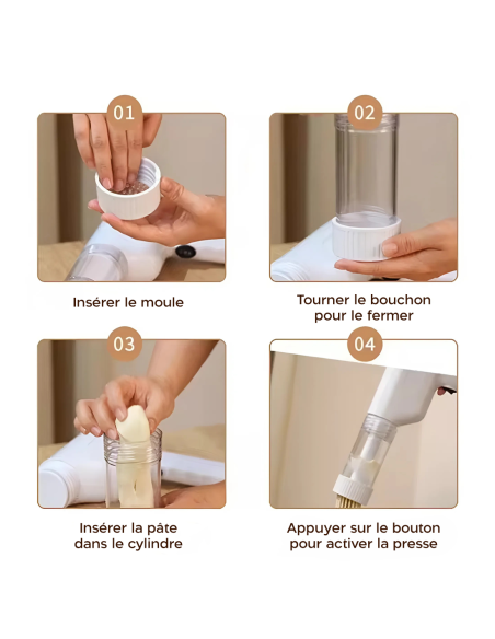 Machine à Pâtes Fraîches Spaghetti Tagliatelle avec 6 Moules Électrique Portable