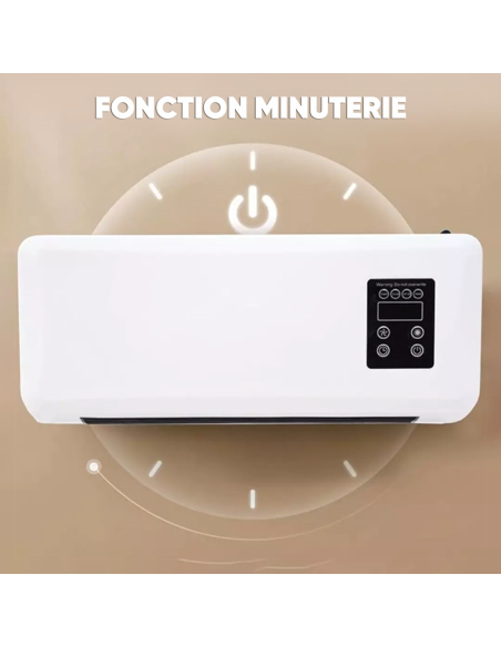 Radiateur Électrique Mural 2200W Chauffage de Salle de Bain avec Télécommande