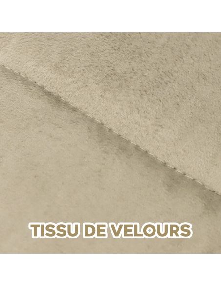 Couette Matrimoniale Velours Duvet Double Face Uni avec Housse de Tête