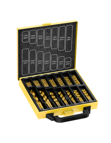 Ensemble de 100 forets en acier antirouille de...