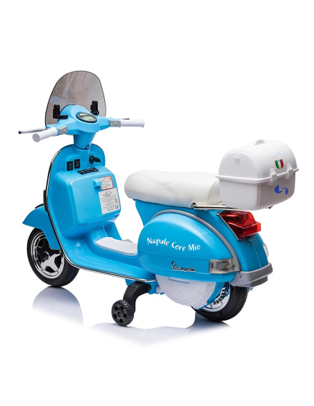 Moto Électrique Scooter pour Enfants LT960 Vespa PX150 Full Napoli avec Top Case