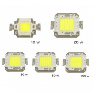 Ampoule de remplacement pour Fard LED 6500K lumière blanche froide de 10 à 20 - de 30 à 50 ou 100 watts