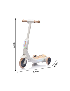 Trottinette Électrique Enfants LT983 Deluxe à 3 Roues avec Lumières RGB