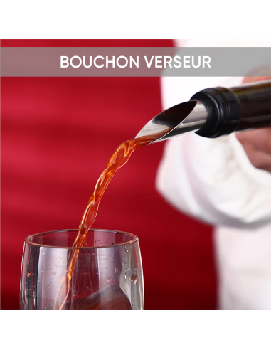 Porte-bouteilles de vin en simili cuir 4 places...