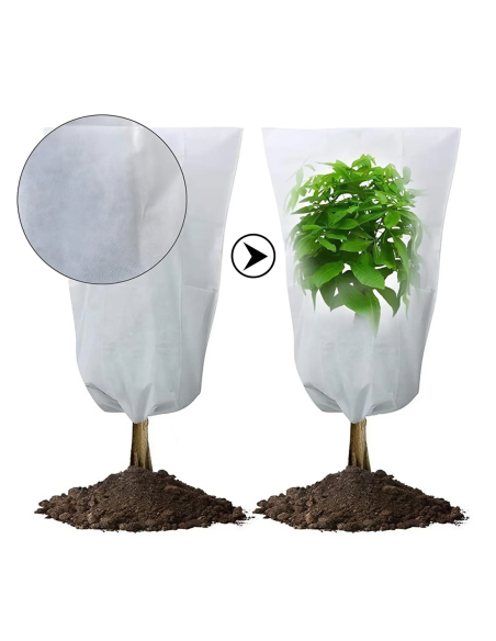 Capuche protection plantes couvre-plantes anti-gel respirant TNT 120x180cm