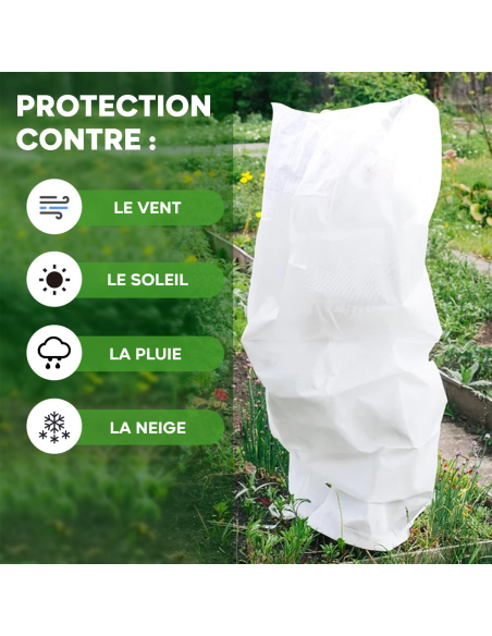 Capuche protection plantes couvre-plantes anti-gel respirant TNT 120x180cm