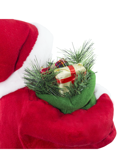 Père Noël Costume Rouge et Blanc 144409 Décoration de Noël 90H cm