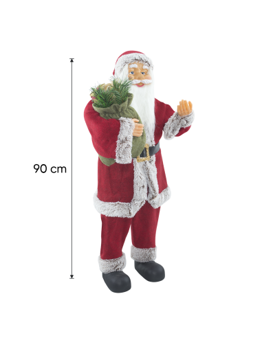 Père Noël 144410 Costume Rouge et Gris...