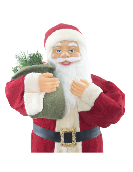 Père Noël Costume Rouge et Crème 144411 Décoration de Noël Ornement de 90H cm