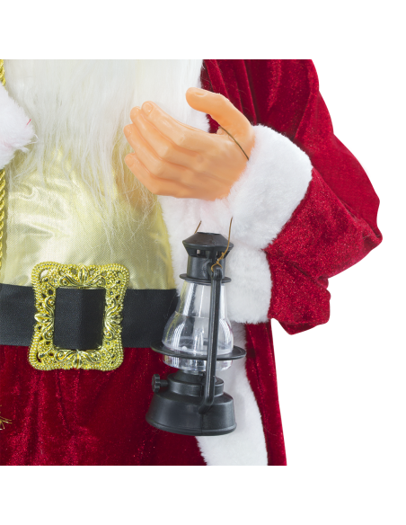 Père Noël avec Tenue Rouge 144413 Décoration de Noël Ornement de 90H cm.