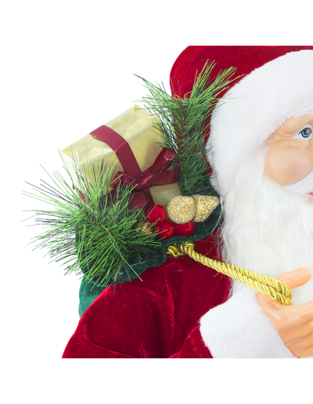 Père Noël avec Tenue Rouge 144413 Décoration de Noël Ornement de 90H cm.