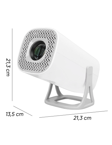 Projecteur 4K Ultra HD portable Wi-Fi, rotation...