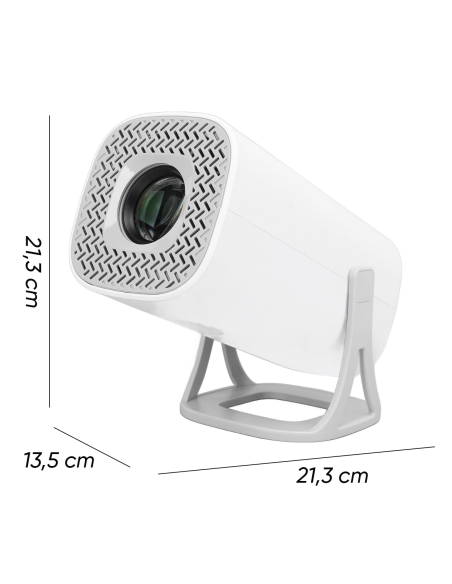 Projecteur 4K Ultra HD portable Wi-Fi, rotation 180° et haut-parleurs Hi-Fi