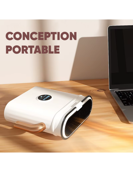 Convecteur électrique 2600W Chauffage portable Fonction chaleur et ventilation