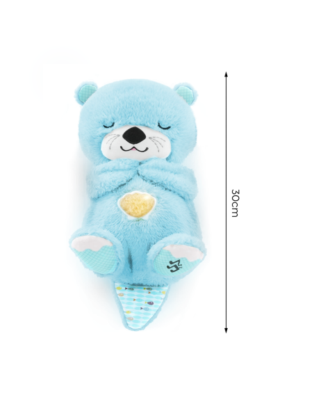 Peluche Loutre Respirant avec Musique et Lumières Apaisantes pour Bébés