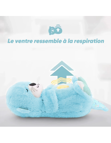 Peluche Loutre Respirant avec Musique et...