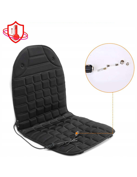 Coussin de siège chauffant universel avec 2 niveaux de réglage de chaleur