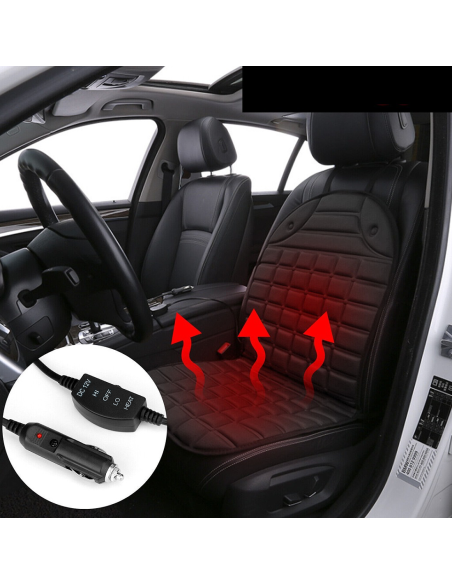 Coussin de siège chauffant universel avec 2 niveaux de réglage de chaleur