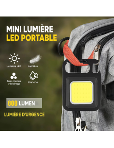 Mini Lampe LED Porte-Clés Multifonction avec Aimant et... 2