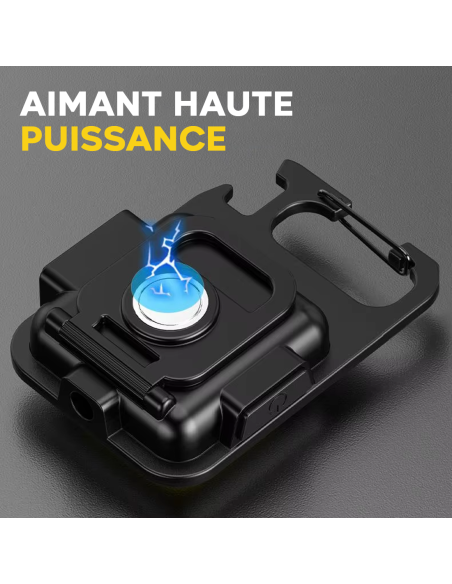 Mini Lampe LED Porte-Clés Multifonction avec Aimant et Décapsuleur
