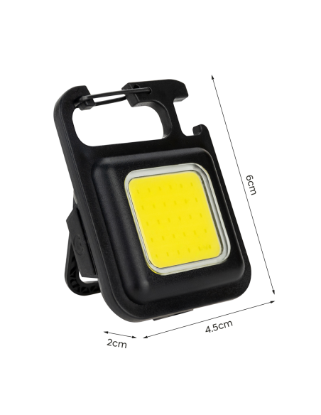 Mini Lampe LED Porte-Clés Multifonction avec Aimant et Décapsuleur