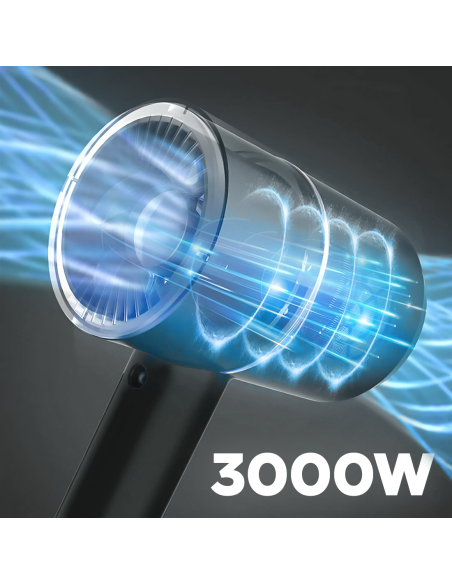 Sèche-cheveux Portable de Voyage 3000W 3 Vitesses Fonction Chaud/Froid