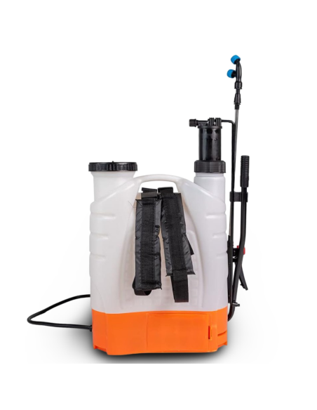 Pulvérisateur manuel à dos 16L avec pompe et buses pour jardin.
