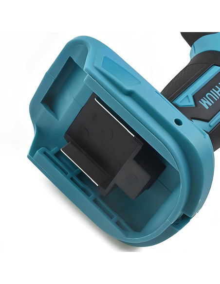 Scie alternative 48V, double batterie, 4 lames, coupe bois et métal.