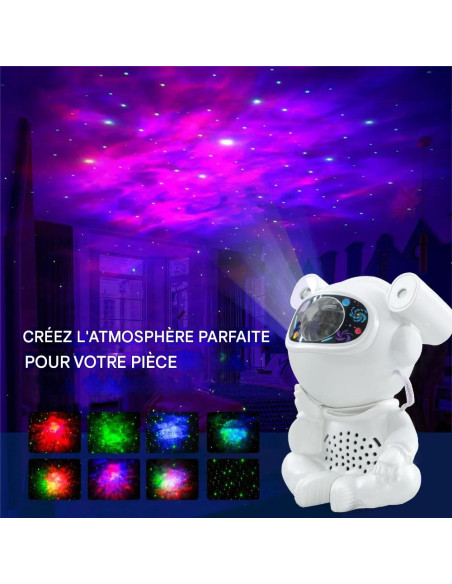 Projecteur Astronaute Plafond Télécommande Bluetooth Lumière Nocturne