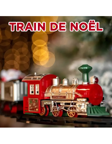 Petit train de Noël 13 pièces avec lumières,...