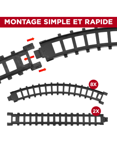 Petit train de Noël 13 pièces avec lumières,...